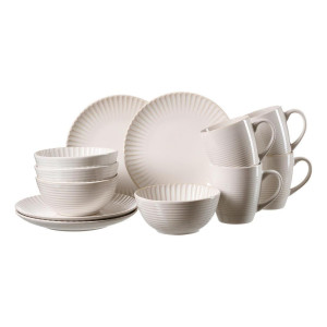 Ritzenhoff Breker Frühstücksservice Milla, Creme, Keramik, 12-teilig, 18x24x39 cm, Essen & Trinken, Geschirr, Geschirr-Sets, Kaffeeservice