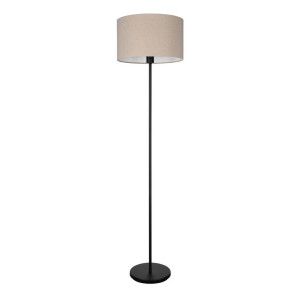 Eglo Stehleuchte Feniglia, Schwarz, Textil, 151 cm, Fußschalter, Lampen & Leuchten, Innenbeleuchtung, Leuchten nach Räumen, Wohnzimmerlampen