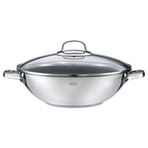 Rösle WOK Elegance, Edelstahl, Metall, nicht angegeben L, backofengeeignet, antihaftbeschichtet, Deckel hitzebeständig, Kochen, Pfannen, Woks