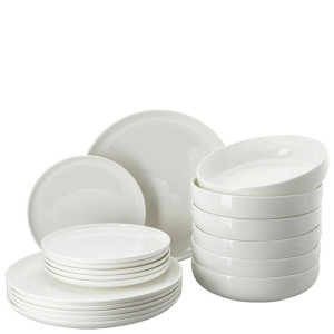 Rosenthal Kombiservice Jade Lift Weiss, Weiß, Keramik, 18-teilig, 31.7x28.1x32 cm, Essen & Trinken, Geschirr, Geschirr-Sets, Kombiservice