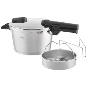 Fissler Schnellkochtopf Vitaquick Glossy® Poliert, Silber, Metall, 4.5 L, Druckregelventil, Sicherheitsverschluss, Kochen, Töpfe, Schnellkochtöpfe