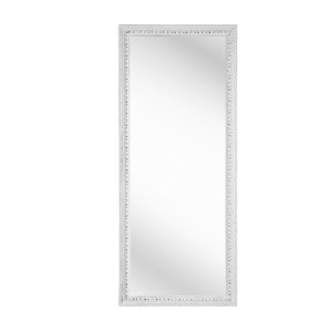 Carryhome Wandspiegel, Weiß, Glas, Eukalyptusholz, massiv, rechteckig, 70x170x3 cm, Ganzkörperspiegel, Spiegel, Wandspiegel