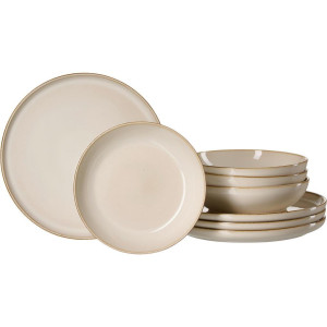 Ritzenhoff Breker Tafelservice Olivia, Creme, Keramik, 8-teilig, 22x29x28 cm, Essen & Trinken, Geschirr, Geschirr-Sets, Tafelservice
