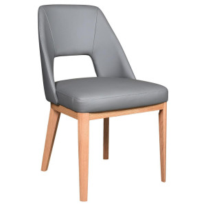 Livetastic Stuhl, Holz, Leder, Echtleder, Rindleder, Eiche, Hartholz, 51x88x58 cm, Esszimmer, Stühle, Esszimmerstühle, Lederstühle