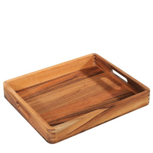Zassenhaus Serviertablett, Akazie, Holz, Akazie, rechteckig, 36x6x44 cm, Tischkultur & Servieren, Tabletts