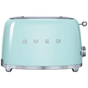 SMEG Toaster 50´s Style, Hellgrün, Metall, 32.5x19.8x19.5 cm, Krümelschublade, Auftaufunktion, Aufwärmfunktion, Schnellstoppfunktion, automatischer