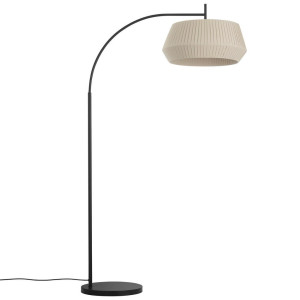 Nordlux Bogenleuchte, Schwarz, Metall, Textil, 53x180x103 cm, Lampen & Leuchten, Innenbeleuchtung, Leuchten nach Räumen, Wohnzimmerlampen