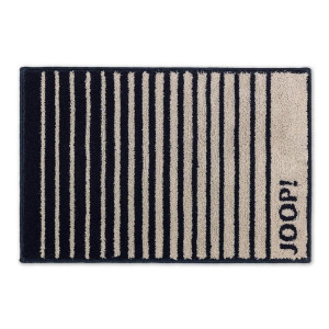 JOOP! Badteppich Shutter, Edelstahl, Ecru, Textil, Streifen, rechteckig, 50x60 cm, Made in Germany, für Fußbodenheizung geeignet, rutschhemmend,