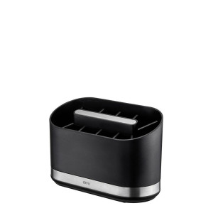 Gefu Küchenutensilienhalter Smartline, Schwarz, Edelstahl, Metall, Kunststoff, 10.2x14.2x22 cm, Kochen, Küchenhelfer, Sonstige Küchenhelfer