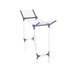 Leifheit Wäscheständer Pegasus 81720, Blau, Weiß, Metall, Kunststoff, 44x93x85 cm, klappbar, platzsparend, Haushaltsreinigung, Wäschepflege,