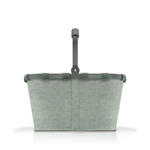 Reisenthel Einkaufskorb Carrybag frame twist sage, Jadegrün, Textil, 22 L, quadratisch, 49x29x28 cm, Freizeit, Koffer & Taschen, Einkaufskörbe