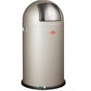 Wesco Abfallsammler Pushboy, Silber, Metall, 50 L, 75.5 cm, Küchen, Küchenausstattung, Mülleimer