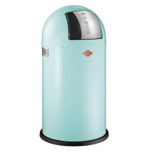 Wesco Abfallsammler Pushboy, Mintgrün, Edelstahl, Metall, 50 L, 75.5 cm, Küchen, Küchenausstattung, Mülleimer