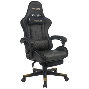 BX Gaming Gamingstuhl, Schwarz, Metall, Kunststoff, Textil, Drehkreuz, 63x114x62 cm, Sitzfläche 360° drehbar, inklusive Armlehnen, Kinder- &