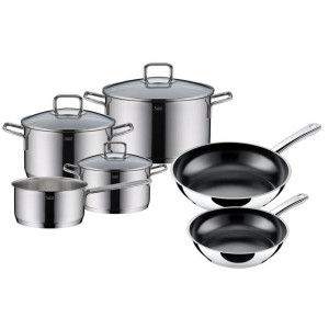 Silit Kochtopfset Extra Cook, Edelstahl, Metall, 6-teilig, 16 cm, 1.4 L, rund, 32.5x30.5x57 cm, backofengeeignet, hitzebeständig,backofengeeignet,