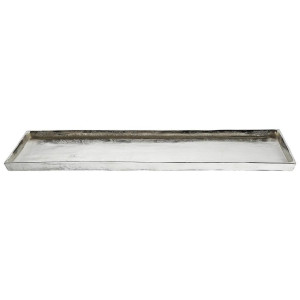 Ambia Home Tablett, Nickel, Metall, Uni, rechteckig, 29x3x77 cm, Tischkultur & Servieren, Tabletts