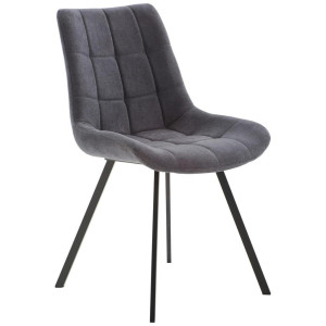 Livetastic Stuhl, Grau, Schwarz, Metall, Textil, eckig, 54x86x62 cm, Esszimmer, Stühle, Esszimmerstühle, Vierfußstühle