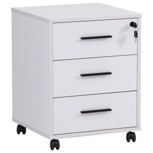 Carryhome Rollcontainer, Weiß, Holzwerkstoff, 3 Schublade(n) Schubladen, 43x56x42 cm, Arbeitszimmer, Container, Rollcontainer