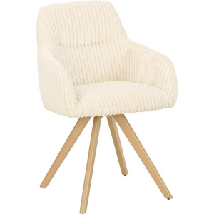 Mid.you Armlehnstuhl, Beige, Holz, Metall, Textil, Pappel, Sperrholz, Flachrohr, 56x88x60 cm, Bsci, Sitzfläche 180° drehbar, Esszimmer, Stühle,