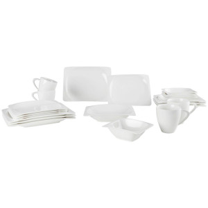 Ritzenhoff Breker Kombiservice Vita, Weiß, Keramik, 20-teilig, Uni, 350 ml,300 ml, Lfgb, Essen & Trinken, Geschirr, Geschirr-Sets, Kombiservice
