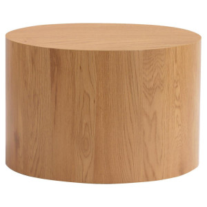 Xora Beistelltisch, Eiche, Holzwerkstoff, rund, Sockel, 60x40x60 cm, Wohnzimmer, Wohnzimmertische, Beistelltische