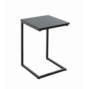 Beistelltisch, Schwarz, Metall, Holzwerkstoff, rechteckig, eckig, Kufe, 35x60x33 cm, Wohnzimmer, Wohnzimmertische, Beistelltische, Beistelltische