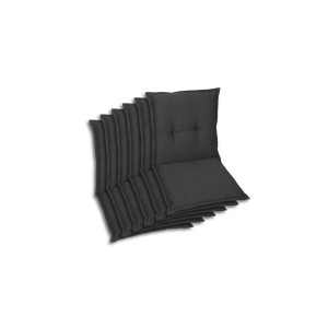Sesselauflagenset, Anthrazit, Textil, 6-teilig, Uni, Füllung: Schaumstoff, Vlies, 50x7x100 cm, Oeko-Tex® Standard 100, pflegeleicht, hochwertige