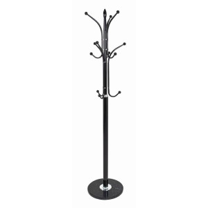 Carryhome Kleiderständer, Schwarz, Chrom, Metall, Stein, 40x179x40 cm, standfeste Füße, Garderobe, Garderobenständer