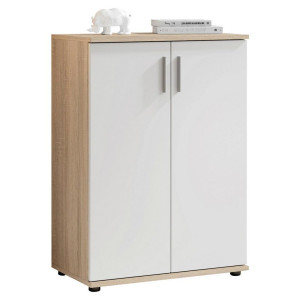 Carryhome Kommode Bobby, Weiß, Sonoma Eiche, Kunststoff, 1 Fächer, 60x84x35 cm, Made in EU, Typenauswahl, Wohnzimmer, Kommoden & Sideboards, Kommoden