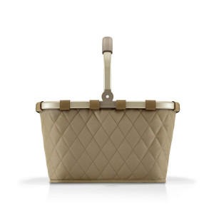 Reisenthel Einkaufskorb Carrybag frame rhombus olive, Olivgrün, Textil, 22 L, quadratisch, 49x29x28 cm, Freizeit, Koffer & Taschen, Einkaufskörbe