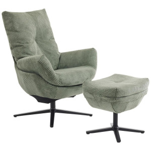 Carryhome Relaxsesselset, Grün, Schwarz, Metall, Textil, 77x100x78 cm, Relaxfunktion, erweiterbar (Typenauswahl), Wohnzimmer, Sessel, Relaxsessel