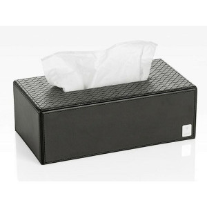 Papierspender Joop! Bathline, Schwarz, Kunststoff, eckig, 25x8x12.5 cm, Badaccessoires, Waschplatzzubehör, Kosmetikdosen