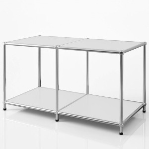 Floordirekt Regal Concept Epure Mk-016, Weiß, Metall, 78x46x40 cm, stehend, Wohnzimmer, Regale, Bücherregale