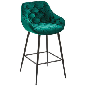 Livetastic Barhocker, Grün, Schwarz, Holz, Metall, Textil, Pappel, Sperrholz, Füllung: Schaumstoff, Rundrohr, 55x105x57 cm, Bsci, Esszimmer, Barmöbel,