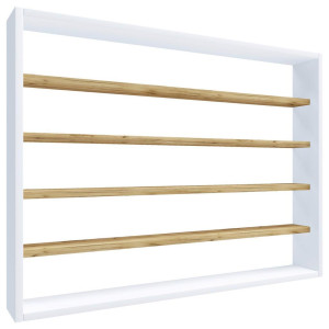 Mid.you Küchenregal Esaldi, Weiß, Honigeiche, Holzwerkstoff, 80x60x10 cm, Küchen, Küchenmöbel, Küchenregale