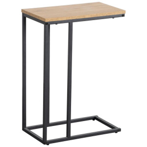 Xora Beistelltisch, Schwarz, Eiche, Metall, Holzwerkstoff, rechteckig, eckig, 25x64x45 cm, Bsci, Wohnzimmer, Wohnzimmertische, Beistelltische,
