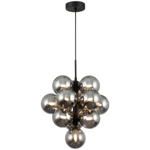 Novel Hängeleuchte, Schwarz, Metall, Glas, Vintage,Vintage, rund,rund, 153 cm, RoHS, ISO 9001, Bsci, CE, höhenverstellbar, Lampen & Leuchten,