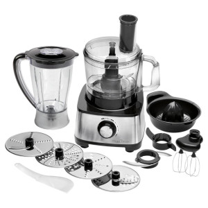 Küchenmaschine, Schwarz, Edelstahl, Metall, Kunststoff, 1.75 L, 27x42x27 cm, stufenlos regelbare Drehzahl, sicherer Stand durch Saugfüße, rutschfeste