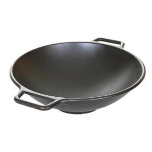 WOK Landmann, Schwarz, Metall, 3,6 L, rund, Lfgb, besonders hoher Rand, stapelbar, Kochen, Pfannen, Woks