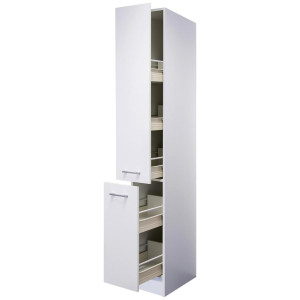 FlexWell Apothekerschrank, Weiß, Holzwerkstoff, einzeln stellbar, 30x200x57 cm, Made in Germany, individuell planbar, Küchen, Küchenmöbel,