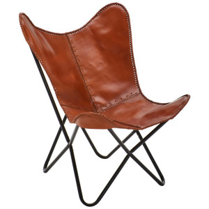 Landscape Stuhl, Schwarz, Cognac, Metall, Leder, Echtleder, Büffelleder, Lederoptik, Rundrohr, Haarnadel, 72x75x96 cm, Typenauswahl, Esszimmer,