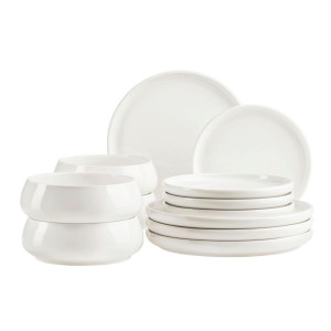 Mäser Tafelservice Taya, Weiß, Keramik, 12-teilig, Essen & Trinken, Geschirr, Geschirr-Sets, Tafelservice