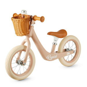 Kinderkraft Laufrad Rapid 2, Altrosa, Metall, Kunststoff, 39x52x85 cm, fördert die Motorik, ergonomischer Sitz, Outdoor Spielzeug, Kinderfahrzeuge,