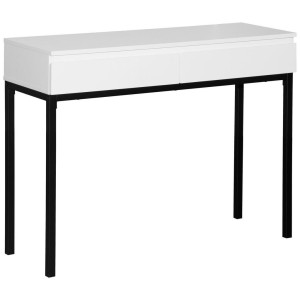 Hom´in Hom`in Konsolentisch, Schwarz, Weiß, Metall, Holzwerkstoff, 2 Schublade(n) Schubladen, rechteckig, eckig, 35x77x100 cm, Bsci, Wohnzimmer,