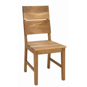 P & B Stuhl, Eiche, Holz, Wildeiche, massiv, eckig, 38x95x49 cm, FSC 100%, Esszimmer, Stühle, Esszimmerstühle, Vierfußstühle