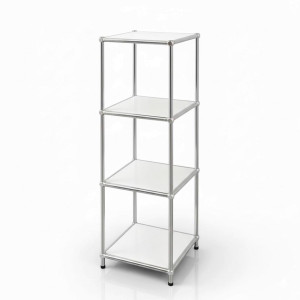 Floordirekt Regal Concept Epure Mk-005, Weiß, Metall, 30x89x30 cm, stehend, Wohnzimmer, Regale, Bücherregale
