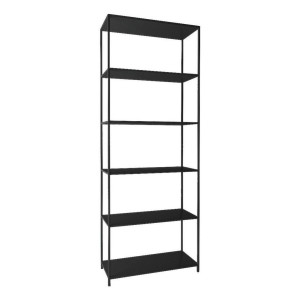 Mid.you Regal, Schwarz, Metall, 6 Fächer, 69.5x185x30 cm, Reach, stehend, in verschiedenen Größen erhältlich, Wohnzimmer, Regale, Bücherregale