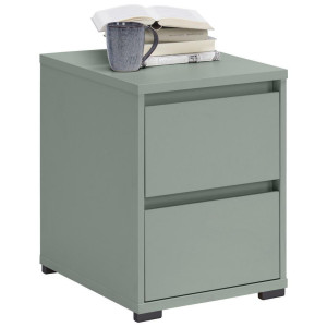 Carryhome Nachtschrank, Graugrün, Kunststoff, 2 Schublade(n) Schubladen, 40.1x54.8x48 cm, Typenauswahl, Schlafzimmer, Nachttische