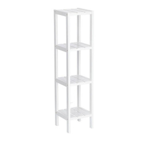 Zeller Present Standregal, Weiß, Holz, 22x22x92 cm, Holzmöbel, Holzregale, Bücherregale Holz