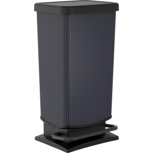Rotho Abfalleimer Paso, Graphit, Schwarz, Kunststoff, 40 L, 29.5x67.6x35.3 cm, Reach, DIN EN ISO 14001, DIN EN ISO 9001, Küchen, Küchenausstattung,